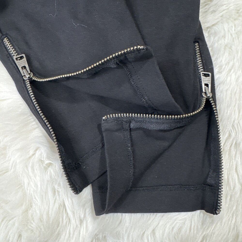 AllSaints Black Moto Zip Ankle Tyne Leggings Edgy Womens - Size XS (22x25.5) - Picture 8 of 10